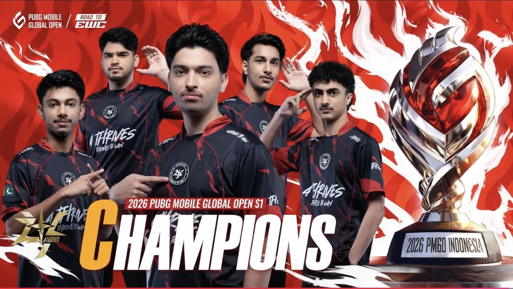 4Thrives do Paquistão é coroado campeão do PUBG Mobile Global Open (PMGO) 2026 Temporada 1
