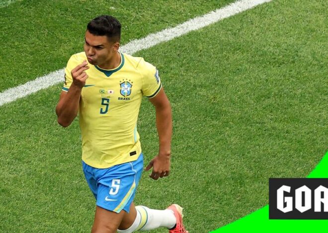 Casemiro empata para o Brasil com cabeçada poderosa