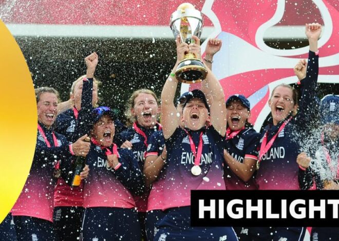 Arquivo: A Inglaterra vence a Copa do Mundo de críquete de 2017 depois de vencer a Índia por nove corridas no Lord’s
