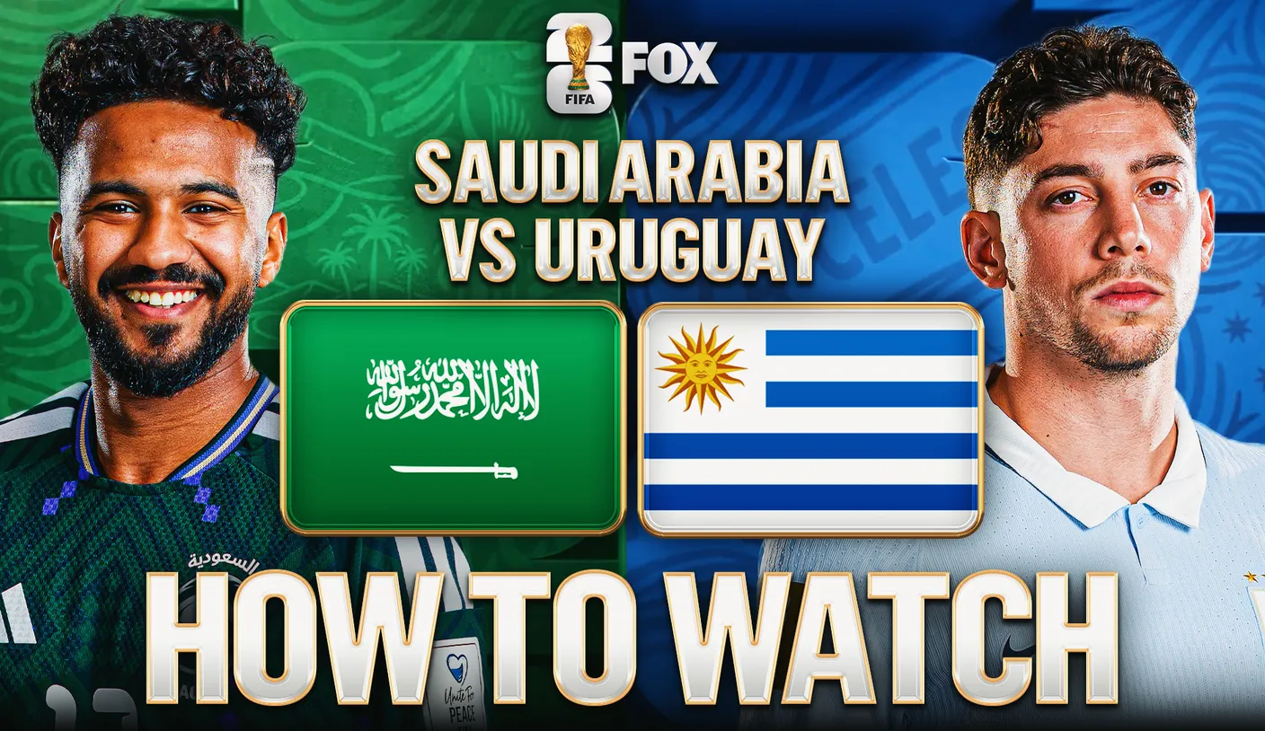 Arábia Saudita x Uruguai: como assistir, canal de TV, transmissão ao vivo