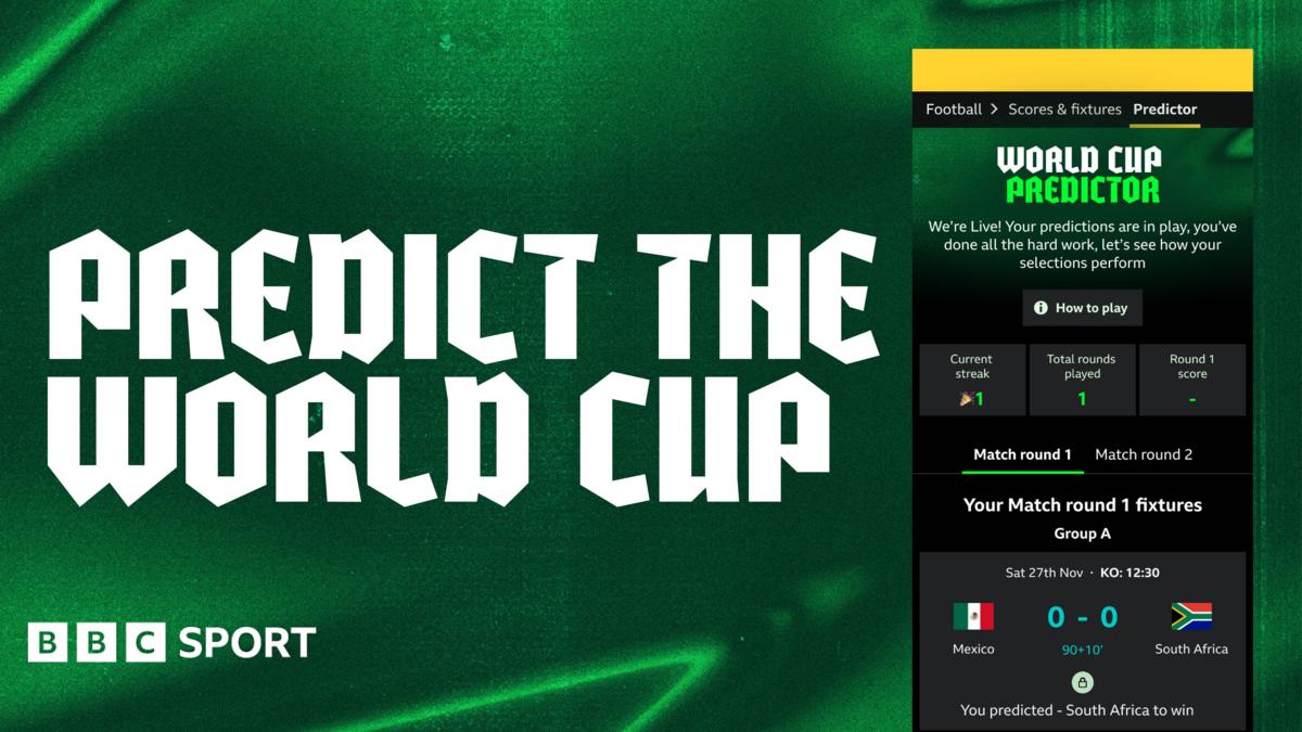 Copa do Mundo de 2026: jogue o novo jogo de previsão da BBC Sport