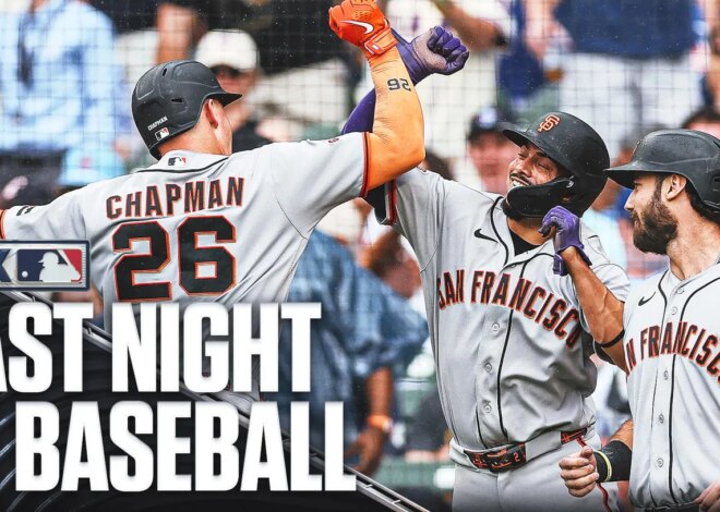 Ontem à noite no beisebol: gigantes e nacionais acertaram quantos home runs?