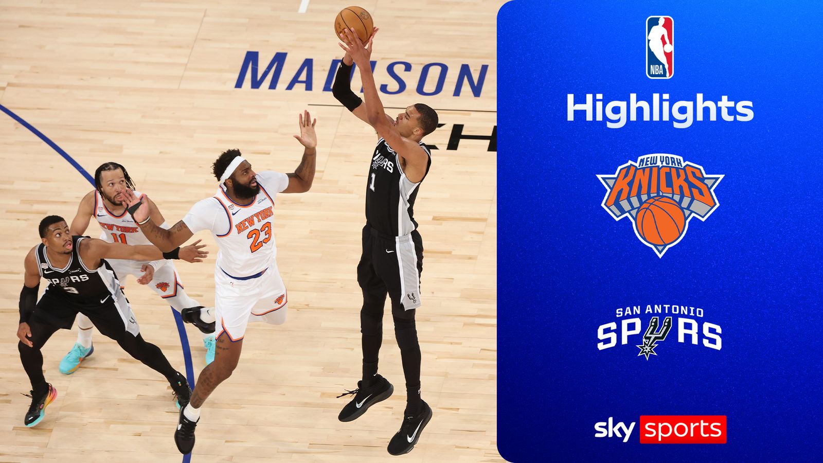 Wembanyama estrela enquanto Spurs luta para vencer Knicks