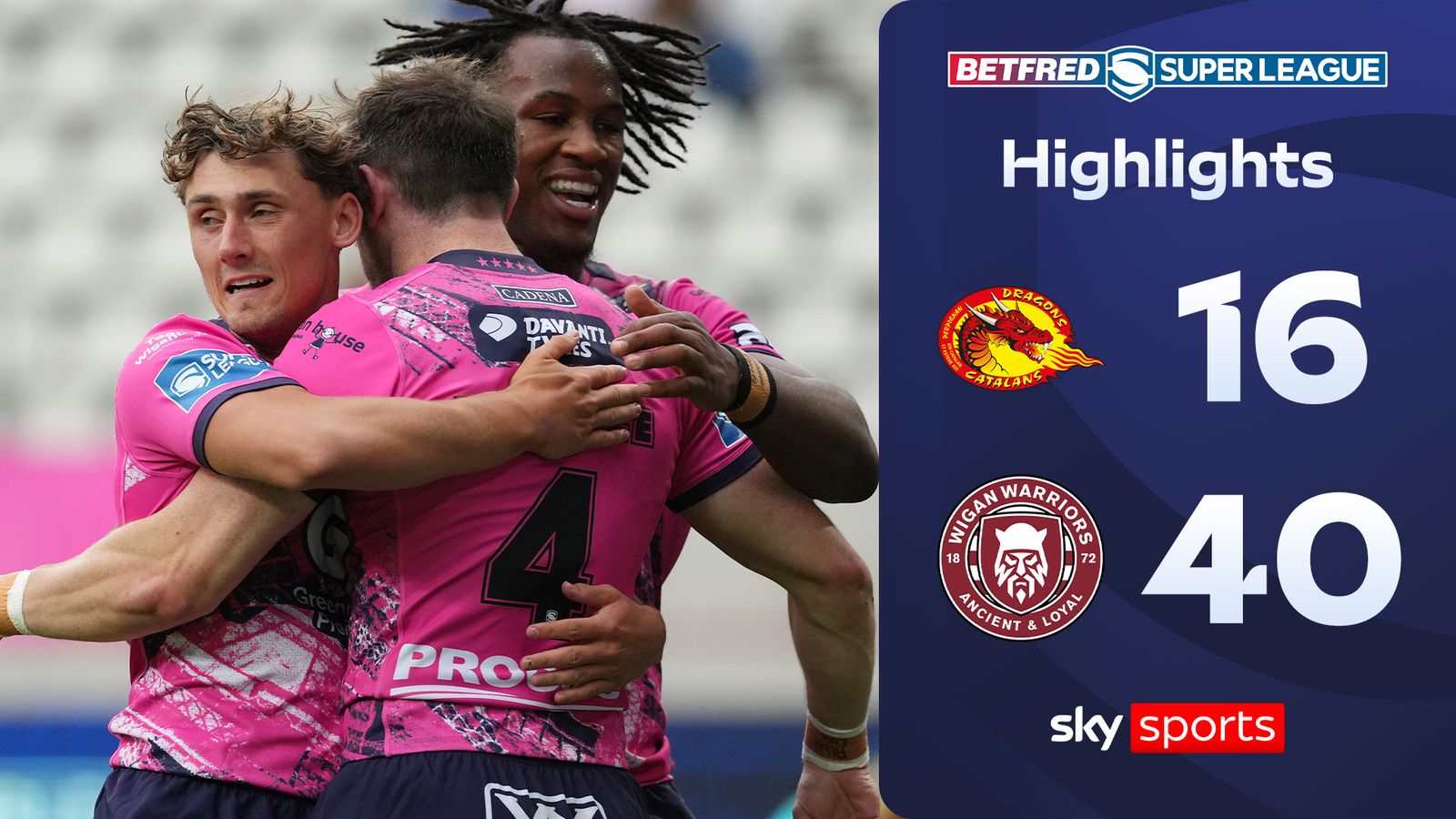 Wigan Warriors conquistam vitória fácil sobre Catalans Dragons em Paris!